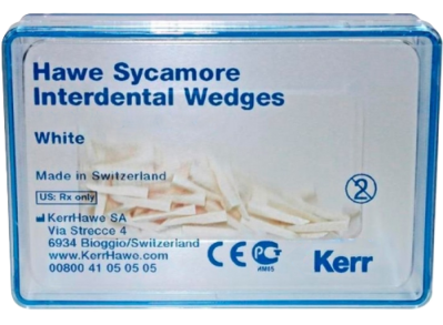 Sykamore Interdental Wedges клинья сикаморовые белые,маленькие 100штKerr
