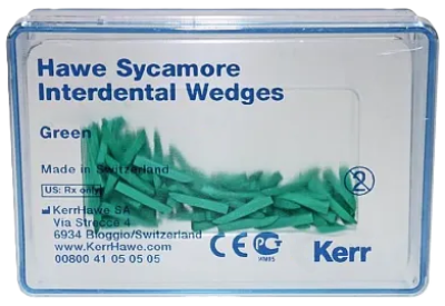 Sykamore Interdental Wedges клинья сикаморовые зеленые 100штKerr