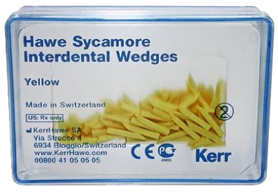 Sykamore Interdental Wedges клинья сикаморовые желтые 100штKerr