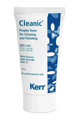 Cleanic™ мятный вкус с фтором,туба (100г) Паста для чистки и полирования зубов Kerr
