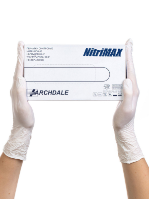 Перчатки нитриловые XL голубые 100шт NitriMax - вид 1 миниатюра