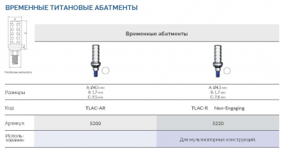 Временный абатмент 5200 TLAC-AR AlphaBio - вид 1 миниатюра