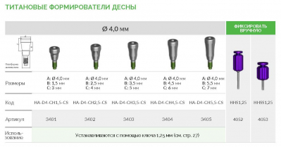 Формирователь десны 3401 HA-D4-CH1.5-CS AlphaBio