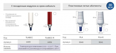 Пластиковый литой абатмент 5040 PLA AlphaBio - вид 1 миниатюра