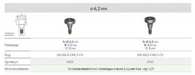 Формирователь десны 3412 HA-D6,2-CH1.5-CS AlphaBio