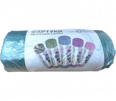 Фартук нагрудные пластиковые в рулоне 60*76 синие 200шт Dental Formula - вид 1 миниатюра