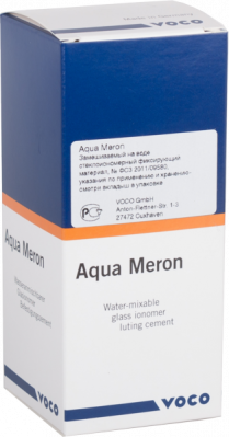 Aqua Meron порошок+жидкость 35г Стеклоиономерный цемент для постоянной фиксации VOCO - вид 1 миниатюра