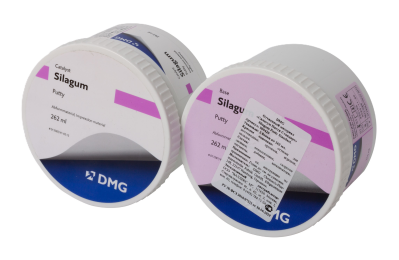 Silagum Putty Standart 2*262мл А-силикон для базовых оттисков DMG