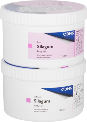Silagum Putty Fast 2*262мл А-силикон для базовых оттисков DMG