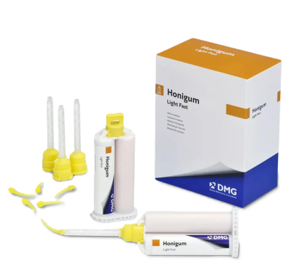 Honigum Light Fast 2*50мл+12 наконечников А-силикон для коррегирующих оттисков DMG