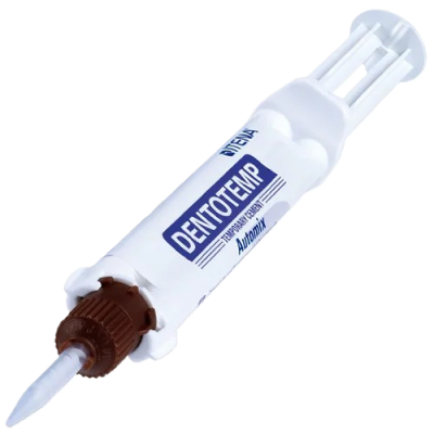 DentoTemp шприц-автомикс 2*5мл Временный цемент для фиксации на длительный срок ITENA