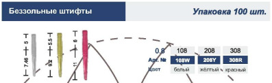 Штифты беззольные №108 100шт Kagayaki - вид 1 миниатюра