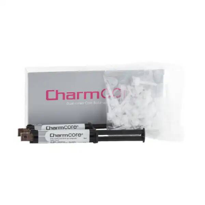 CharmCore Dual White шприц 2*5мл Композит для создания культи зуба и фиксации штифтов DentKist - вид 1 миниатюра