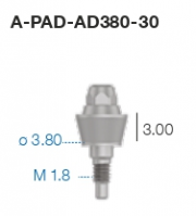 Прямой P.A.D. абатмент A-PAD-AD380-30 Sweden&Martina - вид 1 миниатюра