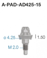 Прямой P.A.D. абатмент A-PAD-AD425-15 Sweden&Martina - вид 1 миниатюра