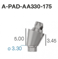 Угловой P.A.D. абатмент A-PAD-AA330-175 Sweden&Martina - вид 1 миниатюра