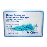 Sykamore Interdental Wedges клинья сикаморовые бирюзовые MINI 100штKerr - вид 1 миниатюра