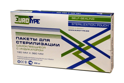 Пакет для стерилизации 190мм х 360мм 200шт EuroType