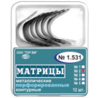 Матрицы Металлические перфорированные контурные тол.0,05мм малые с выступом 12шт ТОР ВМ - вид 1 миниатюра