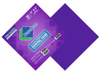 Листы латексные DD толстый 0,22мм Фиолетовые 152*152мм 36шт DuraDam