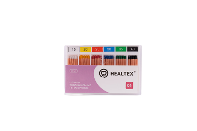 Штифты гуттаперчевые кон. 06 Асс.15-40 60шт Healtex