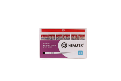 Штифты бумажные с метками длины . №25 200шт Healtex