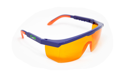 Очки защитные HB-S03AOR оранжевые в синей оправе Clean+Safe