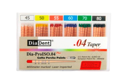 Штифты гуттаперчевые кон. 04 Асс.45-80 60шт DiaDent
