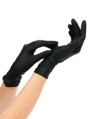 Перчатки МАРКИРОВАННЫЕ нитриловые M черные 100шт NitriMax