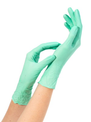 Перчатки МАРКИРОВАННЫЕ нитриловые M зеленые 100шт NitriMax