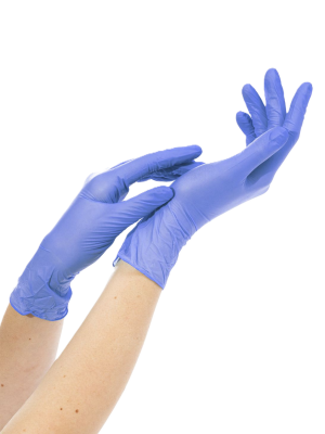 Перчатки МАРКИРОВАННЫЕ нитриловые XS сиреневые 100шт NitriMax
