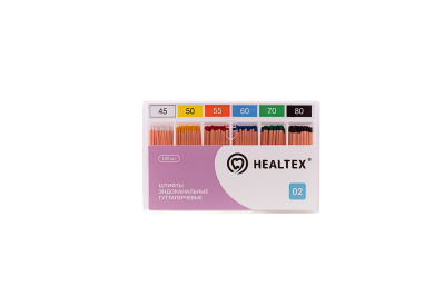 Штифты гуттаперчевые Асс.45-80 120шт Healtex