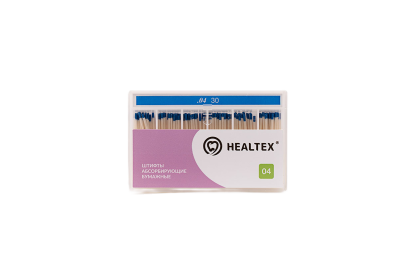 Штифты бумажные кон. 04 №30 100шт Healtex