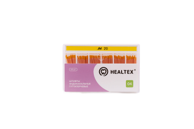 Штифты гуттаперчевые кон. 04 №20 60шт Healtex