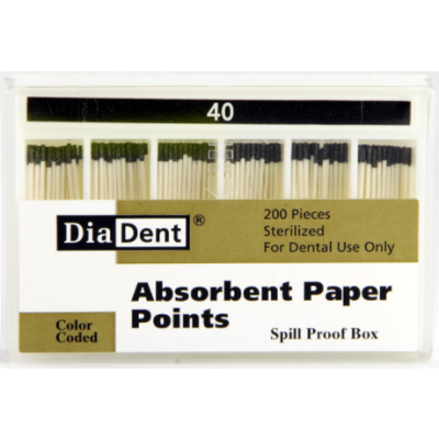 Штифты бумажные №40 200шт DiaDent