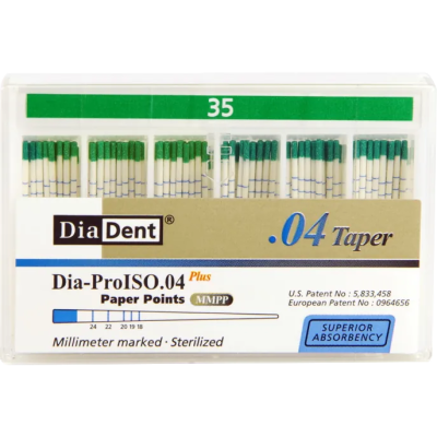 Штифты бумажные кон. 04 №35 100шт DiaDent