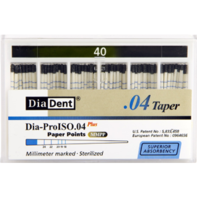Штифты бумажные кон. 04 №40 100шт DiaDent - вид 1 миниатюра