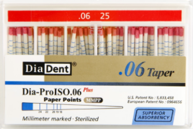 Штифты бумажные кон. 06 №25 100шт DiaDent