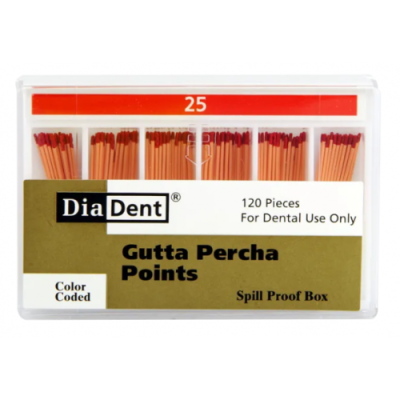Штифты гуттаперчевые №25 120шт DiaDent