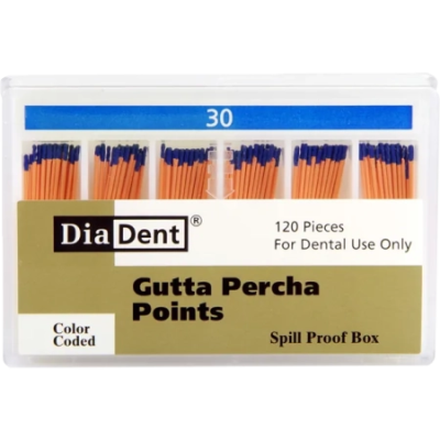Штифты гуттаперчевые №30 120шт DiaDent