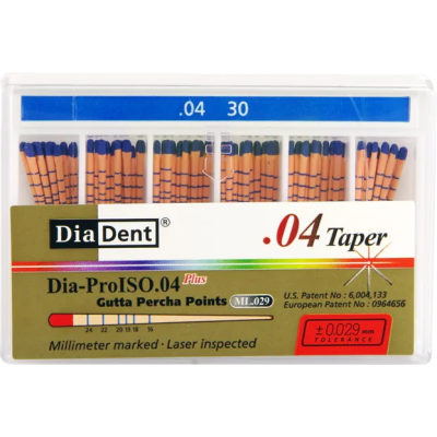 Штифты гуттаперчевые кон. 04 №30 60шт DiaDent