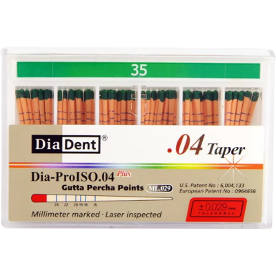 Штифты гуттаперчевые кон. 04 №35 60шт DiaDent