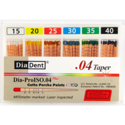 Штифты гуттаперчевые кон. 04 Асс.15-40 60шт DiaDent