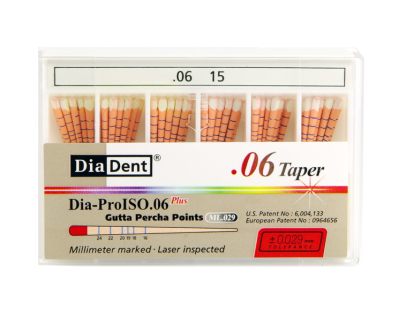 Штифты гуттаперчевые кон. 06 №15 60шт DiaDent