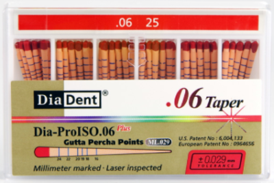 Штифты гуттаперчевые кон. 06 №25 60шт DiaDent