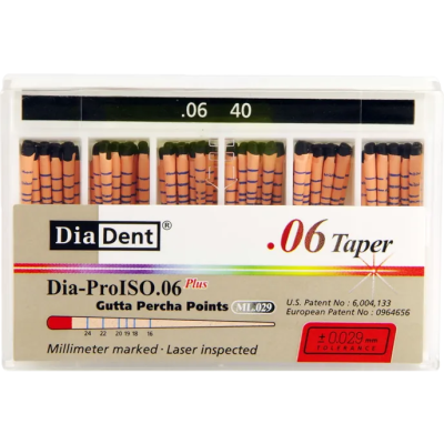 Штифты гуттаперчевые кон. 06 №40 60шт DiaDent