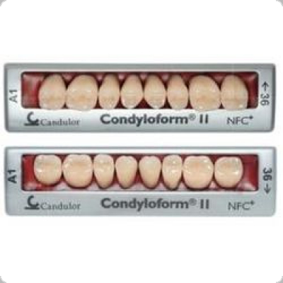 Зубы искусственные Condyloform II NFC+ BL4 38 низ планка 8 шт Candulor - вид 1 миниатюра